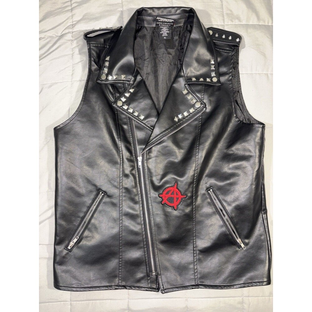 Marvel Spider-Man: Across The Spider-Verse Spider-Punk Moto Vest Sz XL Renfest